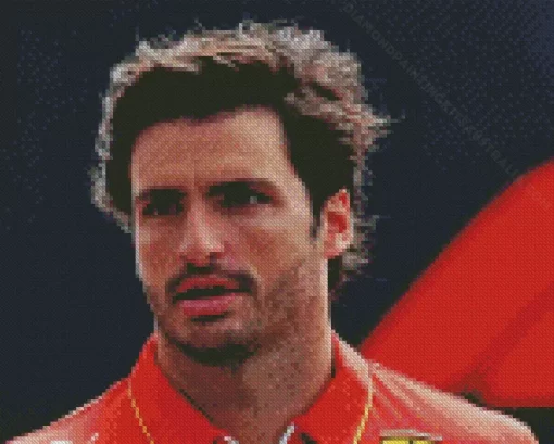 Carlos Sainz Racer Diamond Painting