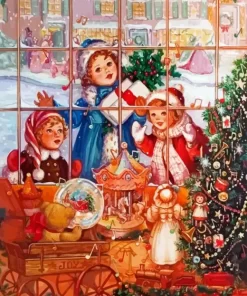 Christmas Children Diamond Painting