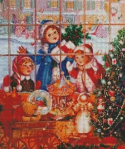 Christmas Children Diamond Painting