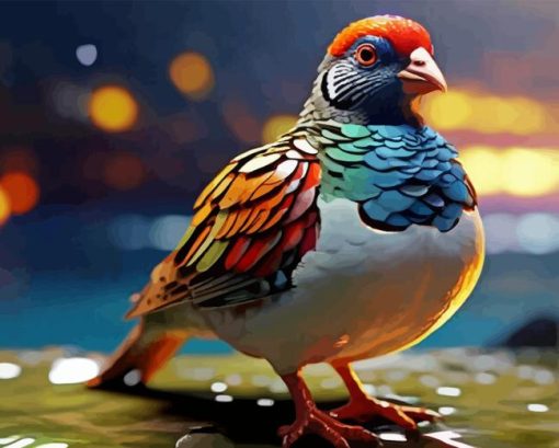 Colorful Partridge Diamond Painting