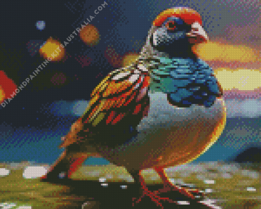 Colorful Partridge Diamond Painting