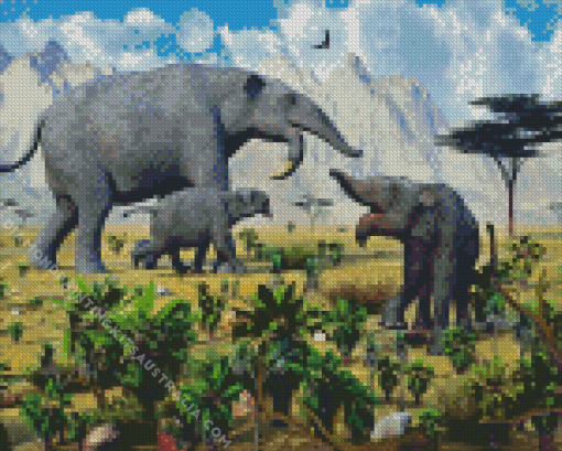 Deinotherium Animals Diamond Painting