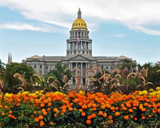 Denver Colorado State Capitol Diamond Painting