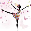 Floral Butterfly Ballerina Diamond Painting