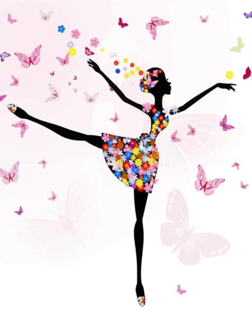 Floral Butterfly Ballerina Diamond Painting