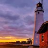 Fort Gratiot Lighthouse At Sunset Diamond Painting