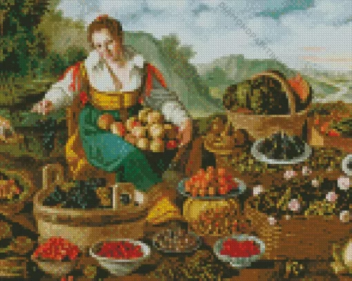 Fruit Seller Diamond Painting