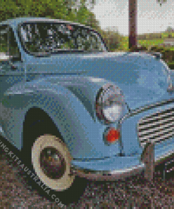 Grey Morris Minor Car Diamond Painting