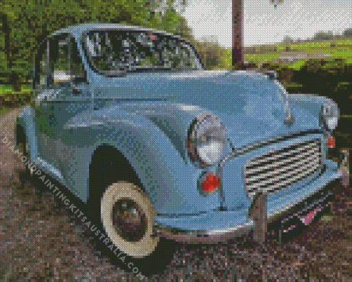 Grey Morris Minor Car Diamond Painting