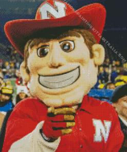 Herbie Husker Mascot Diamond Painting