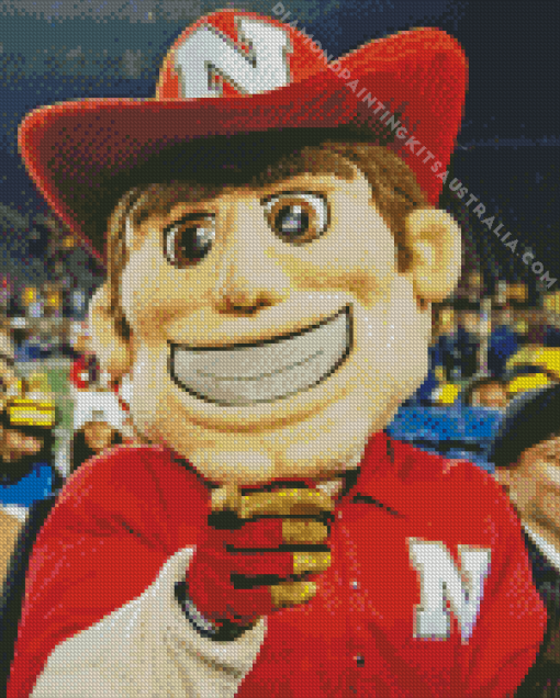 Herbie Husker Mascot Diamond Painting