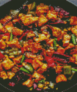 Kung Pao Chicken Diamond Painting