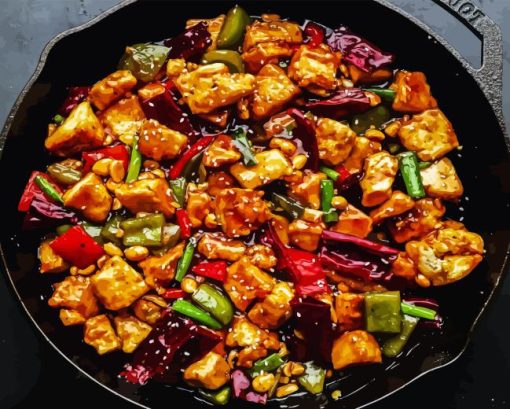 Kung Pao Chicken Diamond Painting