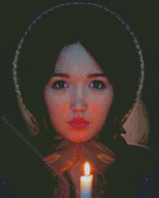 Lady And Candle Diamond Painting