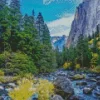 Merced River In California Diamond Painting