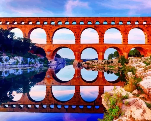 Nimes Pont Du Gard Diamond Painting