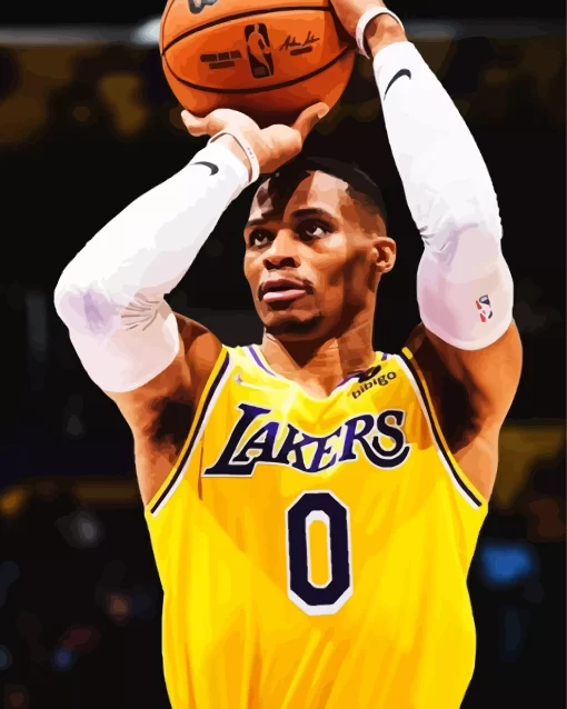 Russell Westbrook Lakers Diamond Painting