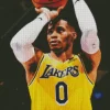 Russell Westbrook Lakers Diamond Painting