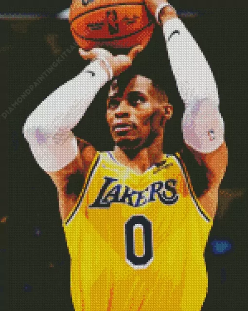 Russell Westbrook Lakers Diamond Painting