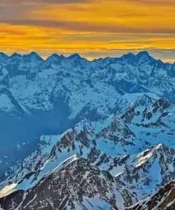 Snowy Pyrenees Mountain Diamond Painting