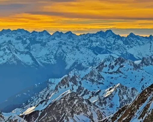 Snowy Pyrenees Mountain Diamond Painting