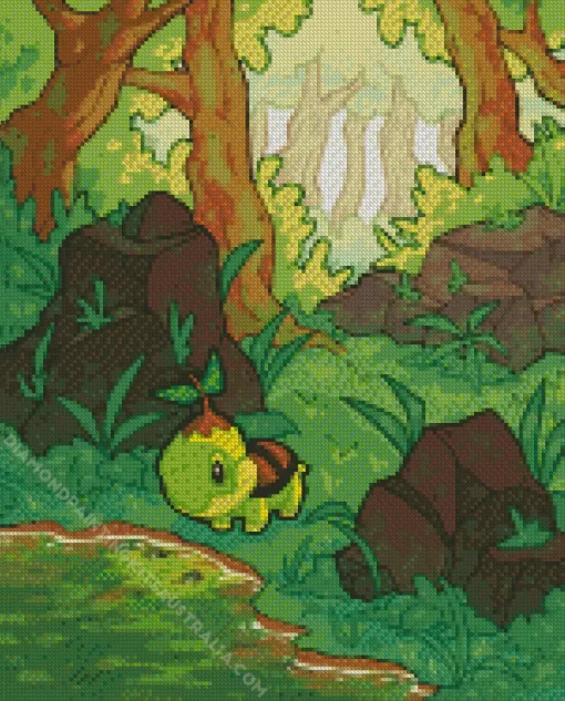 Turtwig Turtle Diamond Painting