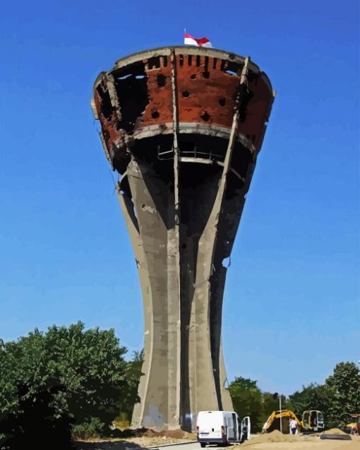 Vukovar Water Tower Diamond Painting