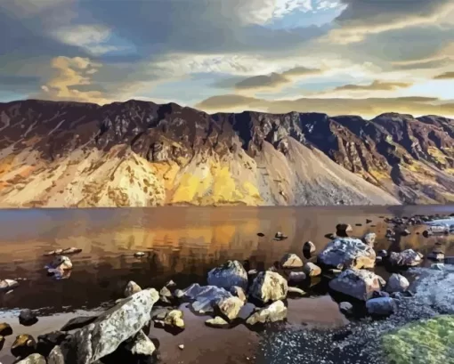 Wast Water Lake Diamond Painting