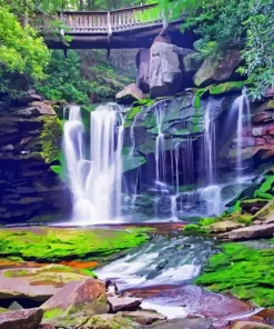 West Virginia Blackwater Falls Diamond Painting