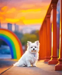 White Affenpinscher Diamond Painting