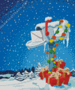 Winter Christmas Mailbox Diamond Painting