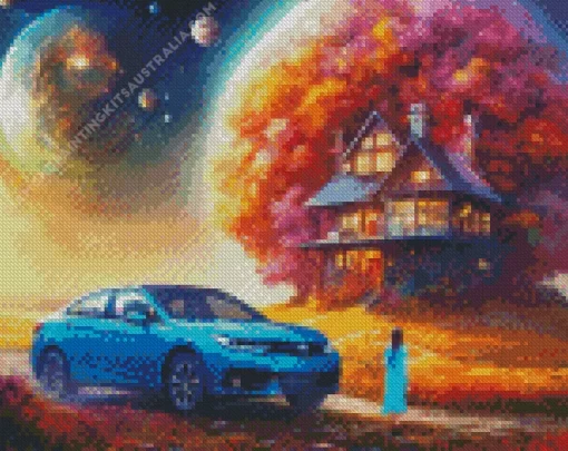 Aesthetic Fantasty House Art Diamond Painting