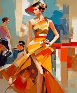 Aesthetic Fashion Runway Model Diamond Painting