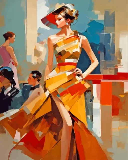 Aesthetic Fashion Runway Model Diamond Painting