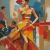 Aesthetic Fashion Runway Model Diamond Painting