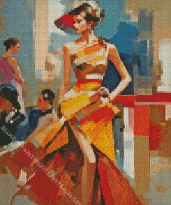 Aesthetic Fashion Runway Model Diamond Painting