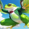 Aesthetic Frog With Bird Wings Diamond Painting