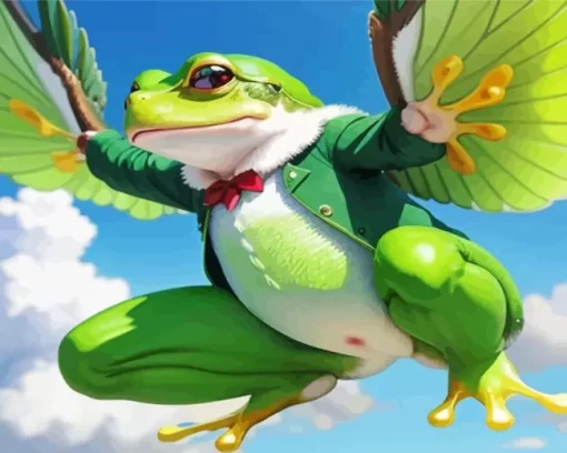 Aesthetic Frog With Bird Wings Diamond Painting