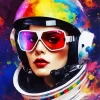 Astronaut Girl Diamond Painting