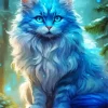 Baby Blue Cat Diamond Painting