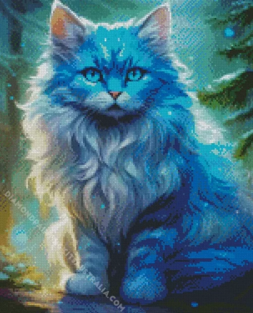 Baby Blue Cat Diamond Painting