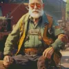 Badass Old Man Diamond Painting