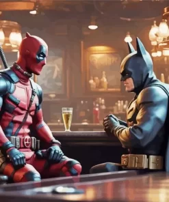 Batman And Deadpool Diamond Painting