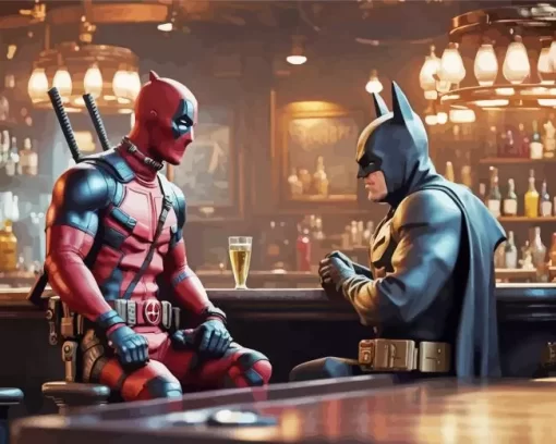 Batman And Deadpool Diamond Painting