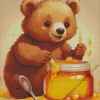 Bear Eating Honey Diamond Painting