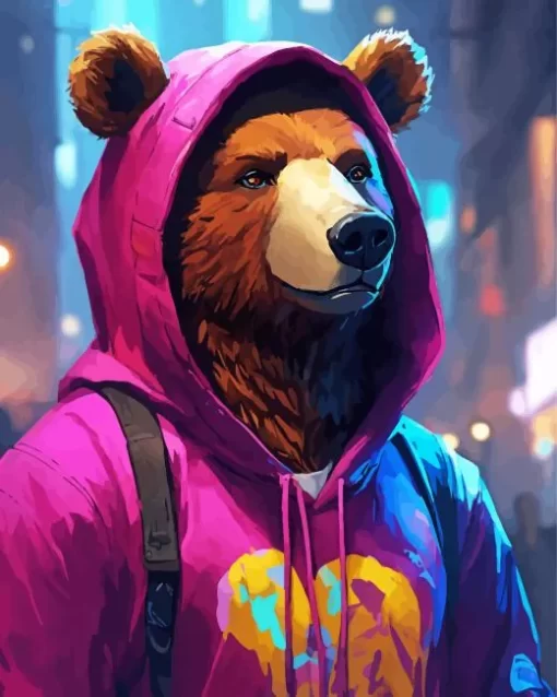 Bear Gangster Diamond Painting