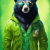 Bear Wearing Glasses Diamond Painting