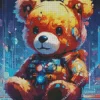 Bear With Headphones Diamond Painting