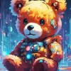 Bear With Headphones Diamond Painting