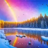 Beautiful Frozen Lake Diamond Painting